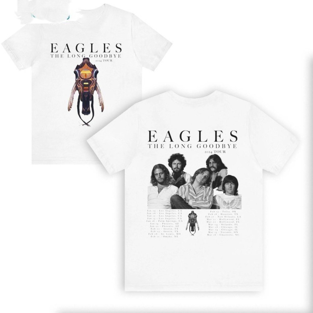 Eagles Tour Shirt, TLGoodbye Eagles 2024 Tour 2 Sided T-Shirt